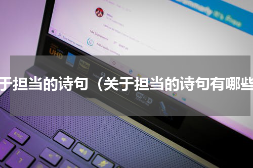 关于担当的诗句（关于担当的诗句有哪些）