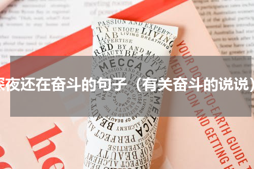 深夜还在奋斗的句子（有关奋斗的说说）