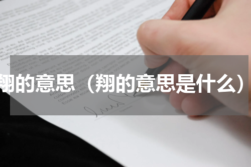 翔的意思（翔的意思是什么）