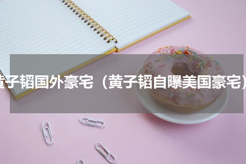黄子韬国外豪宅（黄子韬自曝美国豪宅）
