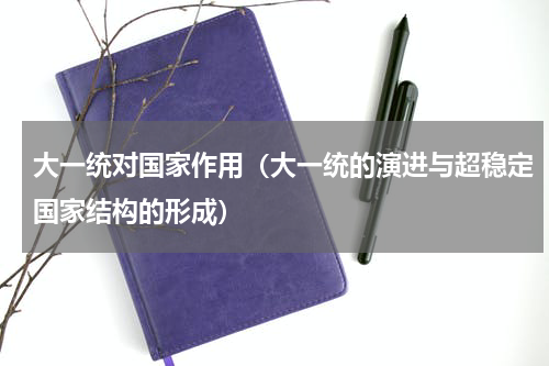 大一统对国家作用（大一统的演进与超稳定国家结构的形成）