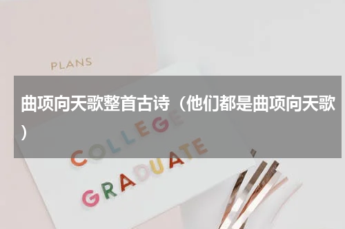 曲项向天歌整首古诗（他们都是曲项向天歌）
