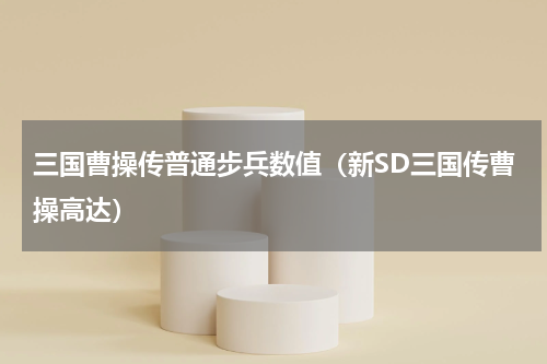 三国曹操传普通步兵数值（新SD三国传曹操高达）