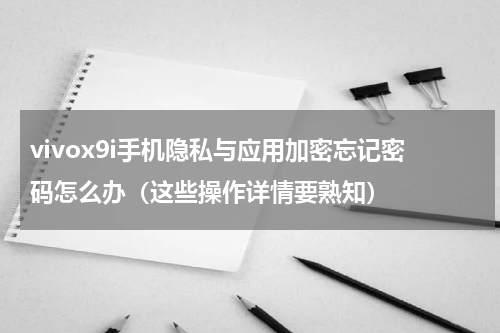 vivox9i手机隐私与应用加密忘记密码怎么办（这些操作详情要熟知）