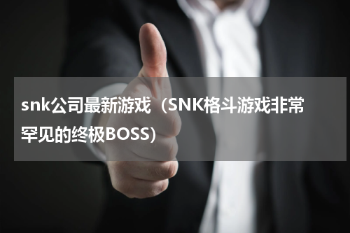 snk公司最新游戏（SNK格斗游戏非常罕见的终极BOSS）