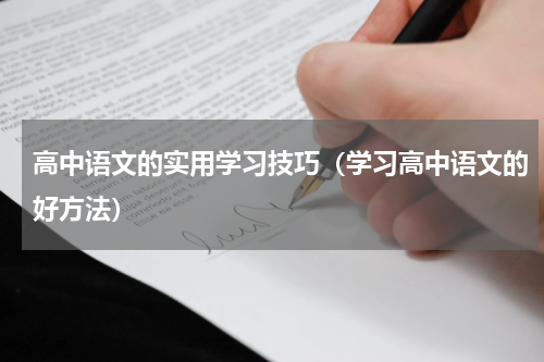 高中语文的实用学习技巧（学习高中语文的好方法）