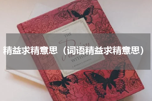 精益求精意思（词语精益求精意思）