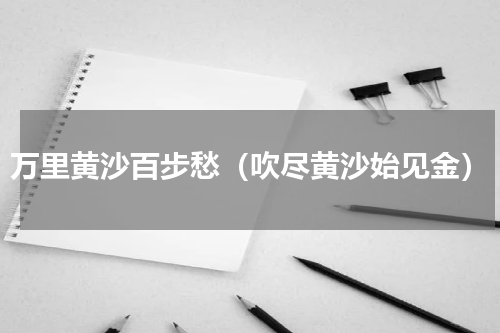 万里黄沙百步愁（吹尽黄沙始见金）