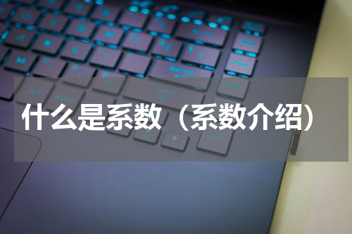 什么是系数（系数介绍）