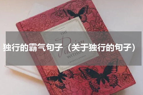 独行的霸气句子（关于独行的句子）