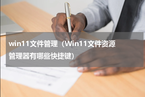 win11文件管理（Win11文件资源管理器有哪些快捷键）