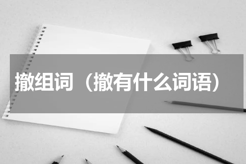 撤组词（撤有什么词语）