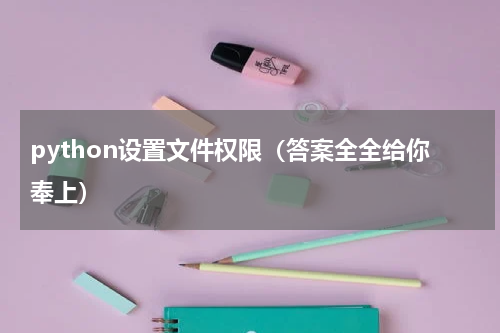 python设置文件权限（答案全全给你奉上）