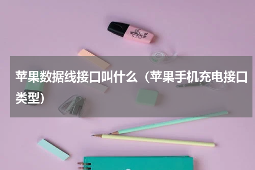 苹果数据线接口叫什么（苹果手机充电接口类型）