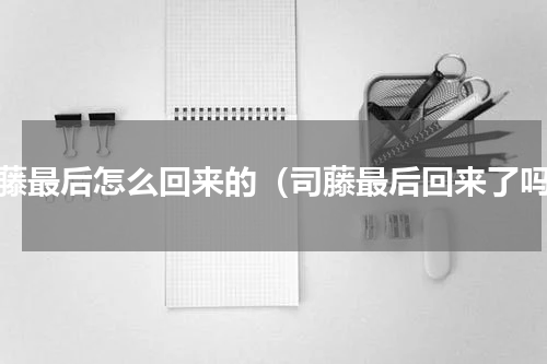 司藤最后怎么回来的（司藤最后回来了吗）