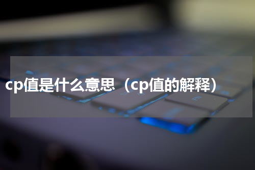cp值是什么意思（cp值的解释）