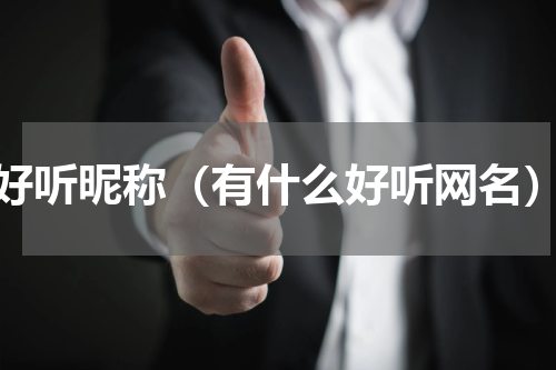 好听昵称（有什么好听网名）