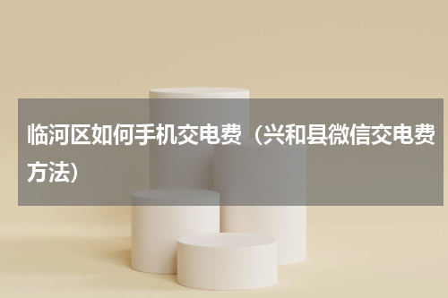 临河区如何手机交电费（兴和县微信交电费方法）