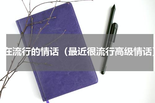 现在流行的情话（最近很流行高级情话）