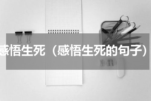 感悟生死（感悟生死的句子）