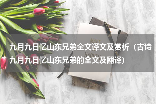 九月九日忆山东兄弟全文译文及赏析（古诗九月九日忆山东兄弟的全文及翻译）