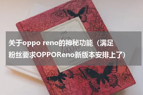 关于oppo reno的神秘功能（满足粉丝要求OPPOReno新版本安排上了）