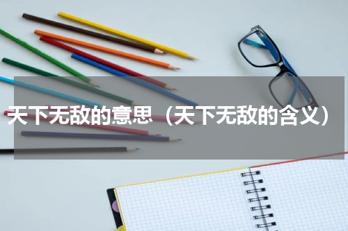 天下无敌的意思（天下无敌的含义）
