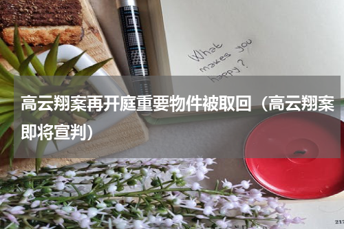 高云翔案再开庭重要物件被取回（高云翔案即将宣判）