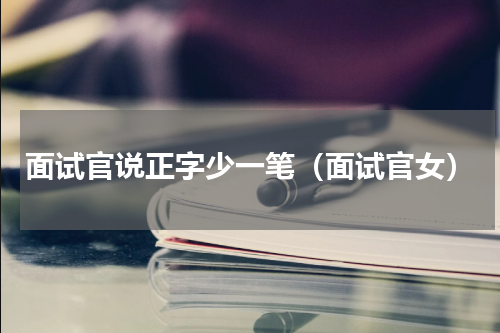 面试官说正字少一笔（面试官女）