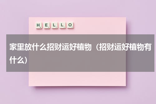 家里放什么招财运好植物（招财运好植物有什么）
