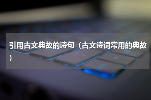 引用古文典故的诗句（古文诗词常用的典故）
