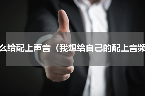 怎么给配上声音（我想给自己的配上音频）
