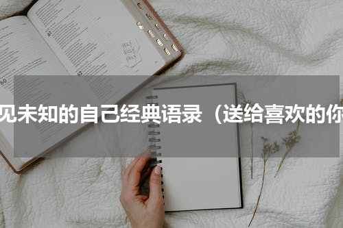 遇见未知的自己经典语录（送给喜欢的你）