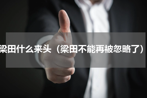 梁田什么来头（梁田不能再被忽略了）