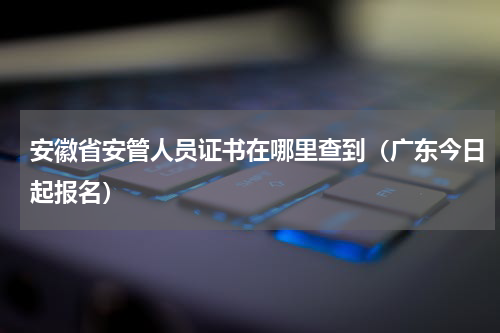 安徽省安管人员证书在哪里查到（广东今日起报名）