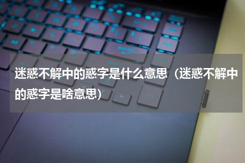迷惑不解中的惑字是什么意思（迷惑不解中的惑字是啥意思）