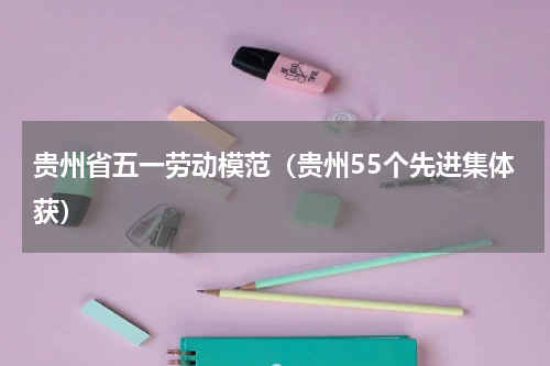 贵州省五一劳动模范（贵州55个先进集体获）