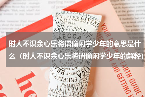 时人不识余心乐将谓偷闲学少年的意思是什么（时人不识余心乐将谓偷闲学少年的解释）