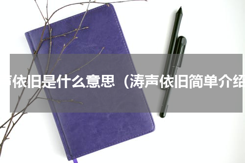 涛声依旧是什么意思（涛声依旧简单介绍）