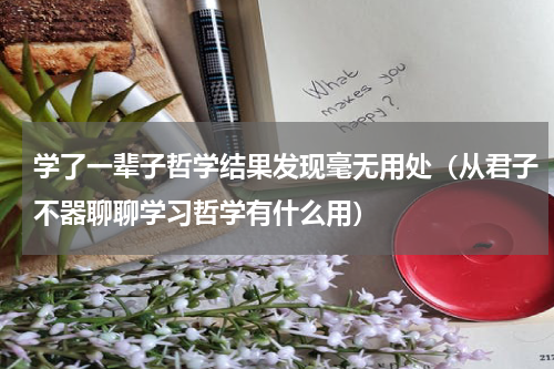 学了一辈子哲学结果发现毫无用处（从君子不器聊聊学习哲学有什么用）
