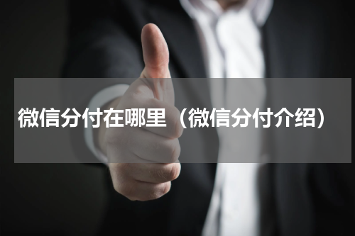 微信分付在哪里（微信分付介绍）