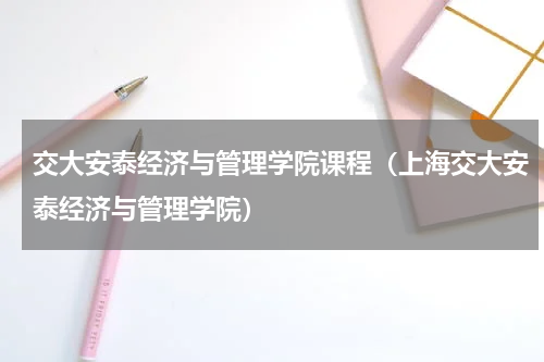 交大安泰经济与管理学院课程（上海交大安泰经济与管理学院）