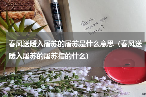 春风送暖入屠苏的屠苏是什么意思（春风送暖入屠苏的屠苏指的什么）