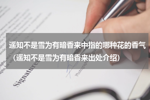 遥知不是雪为有暗香来中指的哪种花的香气（遥知不是雪为有暗香来出处介绍）
