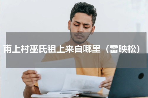 甫上村巫氏祖上来自哪里（雷映松）