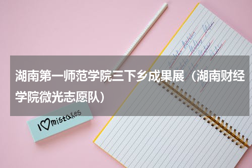 湖南第一师范学院三下乡成果展（湖南财经学院微光志愿队）