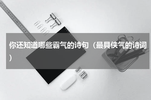 你还知道哪些霸气的诗句（最具侠气的诗词）