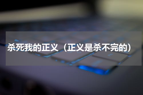 杀死我的正义（正义是杀不完的）