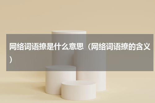 网络词语撩是什么意思（网络词语撩的含义）