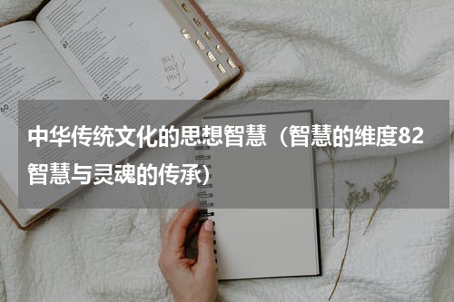 中华传统文化的思想智慧（智慧的维度82智慧与灵魂的传承）